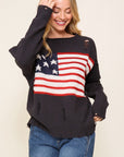 Timing Distressed USA Logo Sweater