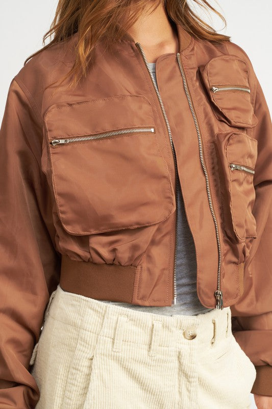 Cropped Bomber Jacket - Online Only