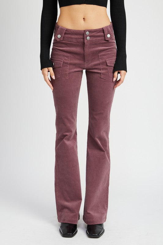 Emory Park | Low Rise Pants w/ Bell Bottoms