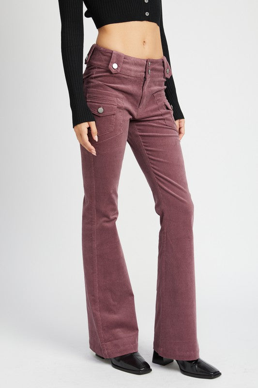 Emory Park | Low Rise Pants w/ Bell Bottoms
