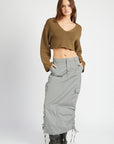 Emory Park Ruched Midi Cargo Skirt - Online Only - My Pampered Life Seattle