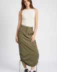 Emory Park Ruched Midi Cargo Skirt - Online Only - My Pampered Life Seattle