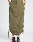 Emory Park Ruched Midi Cargo Skirt - Online Only