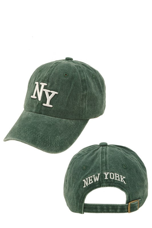 NY (New York) Embroidery Pigment Cap