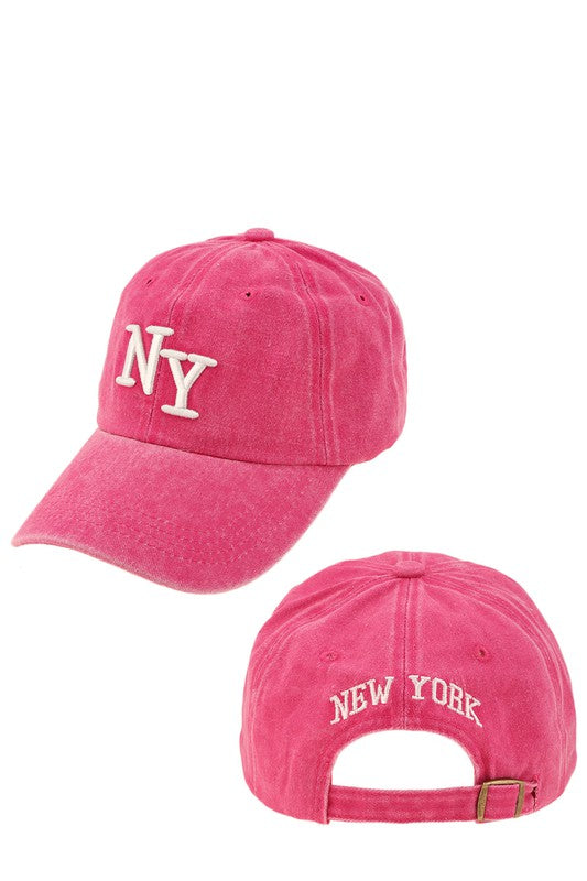NY (New York) Embroidery Pigment Cap