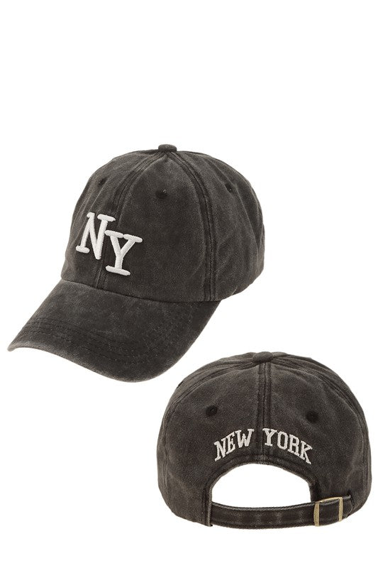 NY (New York) Embroidery Pigment Cap