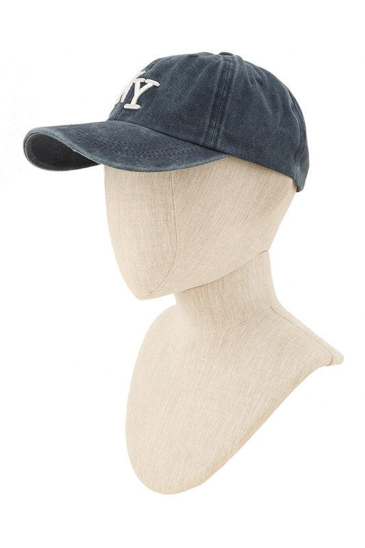 NY (New York) Embroidery Pigment Cap