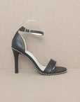 OASIS SOCIETY Dublin - Metal Stud Open Toe Heels