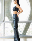 Vegan Leather Wide Leg Pants