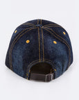 Crystal Skull Embelished Fashion Denim Cap