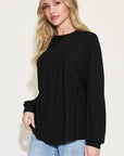 Basic Bae Full Size Ribbed Round Neck Long Sleeve T-Shirt