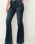 Artemis Vintage Mid Rise Flare Star Rhinestone on Pocket Jeans