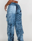 Athina Tie Dye Print Cargo Casual Pants