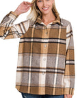 Zenana Yarn Dyed Plaid Shacket - Online Only