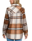 Zenana Yarn Dyed Plaid Shacket - Online Only