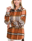 Zenana Yarn Dyed Plaid Shacket - Online Only