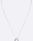 Cubic Zirconia Triple Ring Pendant Necklace - Online Only