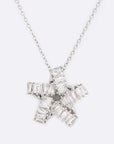 Baguette CZ Star Pendant Necklace - Online Only