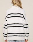 Lumiere Turtle Neck Pinstripe Sweater