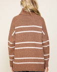 Lumiere Turtle Neck Pinstripe Sweater