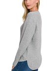 Zenana Round Neck Basic Sweater - My Pampered Life Seattle