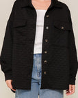 Timing Long Sleeve Quilted Button Down Jacket