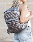 Metallic Puffer Backpack