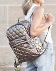 Metallic Puffer Backpack