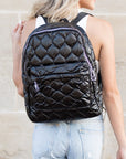 Metallic Puffer Backpack