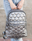 Metallic Puffer Backpack