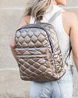 Metallic Puffer Backpack