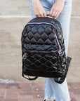 Metallic Puffer Backpack