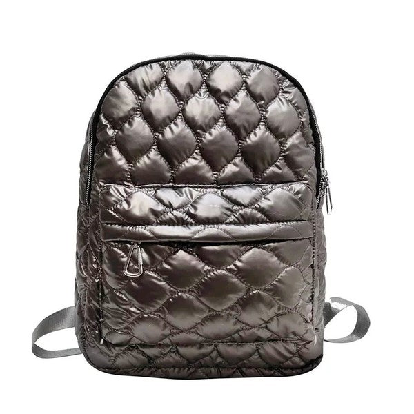 Metallic Puffer Backpack