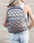 Metallic Puffer Backpack