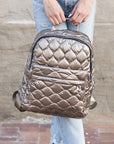 Metallic Puffer Backpack