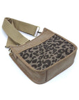 Leopard Colorblock Hobo Crossbody Bag