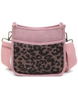 Leopard Colorblock Hobo Crossbody Bag