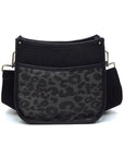 Leopard Colorblock Hobo Crossbody Bag