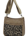 Leopard Colorblock Hobo Crossbody Bag