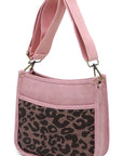 Leopard Colorblock Hobo Crossbody Bag