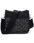 Leopard Colorblock Hobo Crossbody Bag