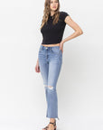 VERVET by Flying Monkey Mid Rise Kick Flare Jeans