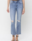 VERVET by Flying Monkey Mid Rise Kick Flare Jeans