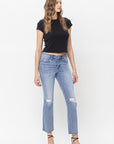 VERVET by Flying Monkey Mid Rise Kick Flare Jeans