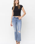 VERVET by Flying Monkey Mid Rise Kick Flare Jeans