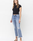 VERVET by Flying Monkey Mid Rise Kick Flare Jeans