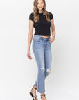 VERVET by Flying Monkey Mid Rise Kick Flare Jeans