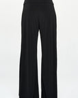 Renee C. Solid Wide Leg Pants with Thick Waistband