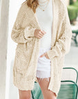 Crochet Dolman Knit Sleeve Cardigan