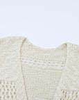 Crochet Dolman Knit Sleeve Cardigan